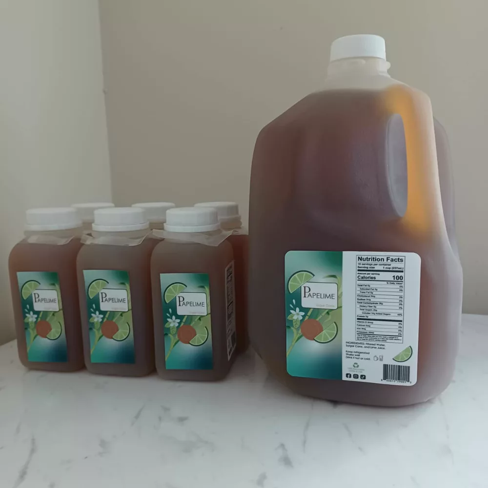 PAPELIME papelón con limón — six pack of 12 oz bottles and 1 gallon jug
